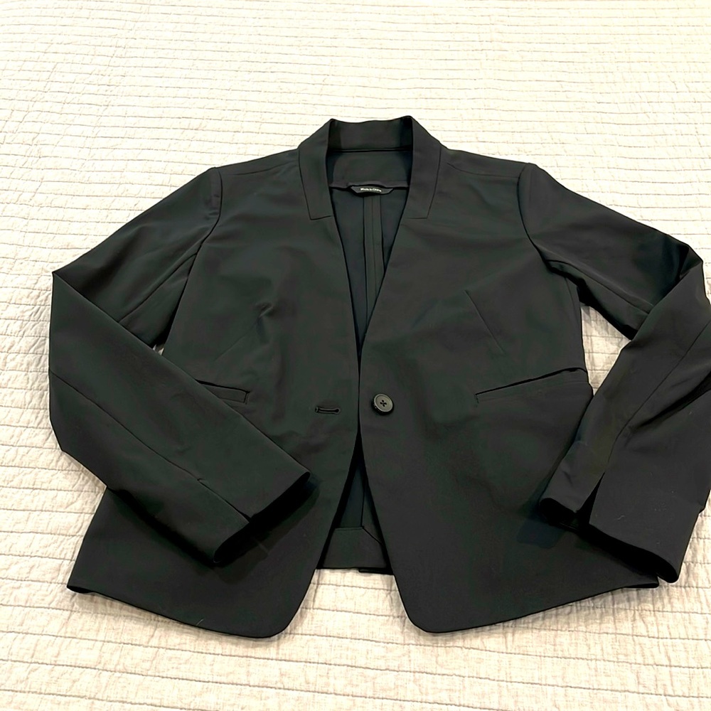 Ministry of Supply Kinetic Blazer, Size 6, Black